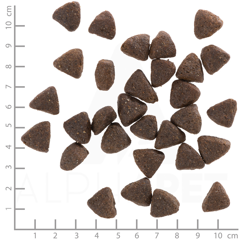 Wolfsblut Trockenfutter Hunde, Wild Duck, Entengeschmack, für ausgewachsene Hunde, 15 kg, dunkle Kroketten, ca. 1-2 cm groß.