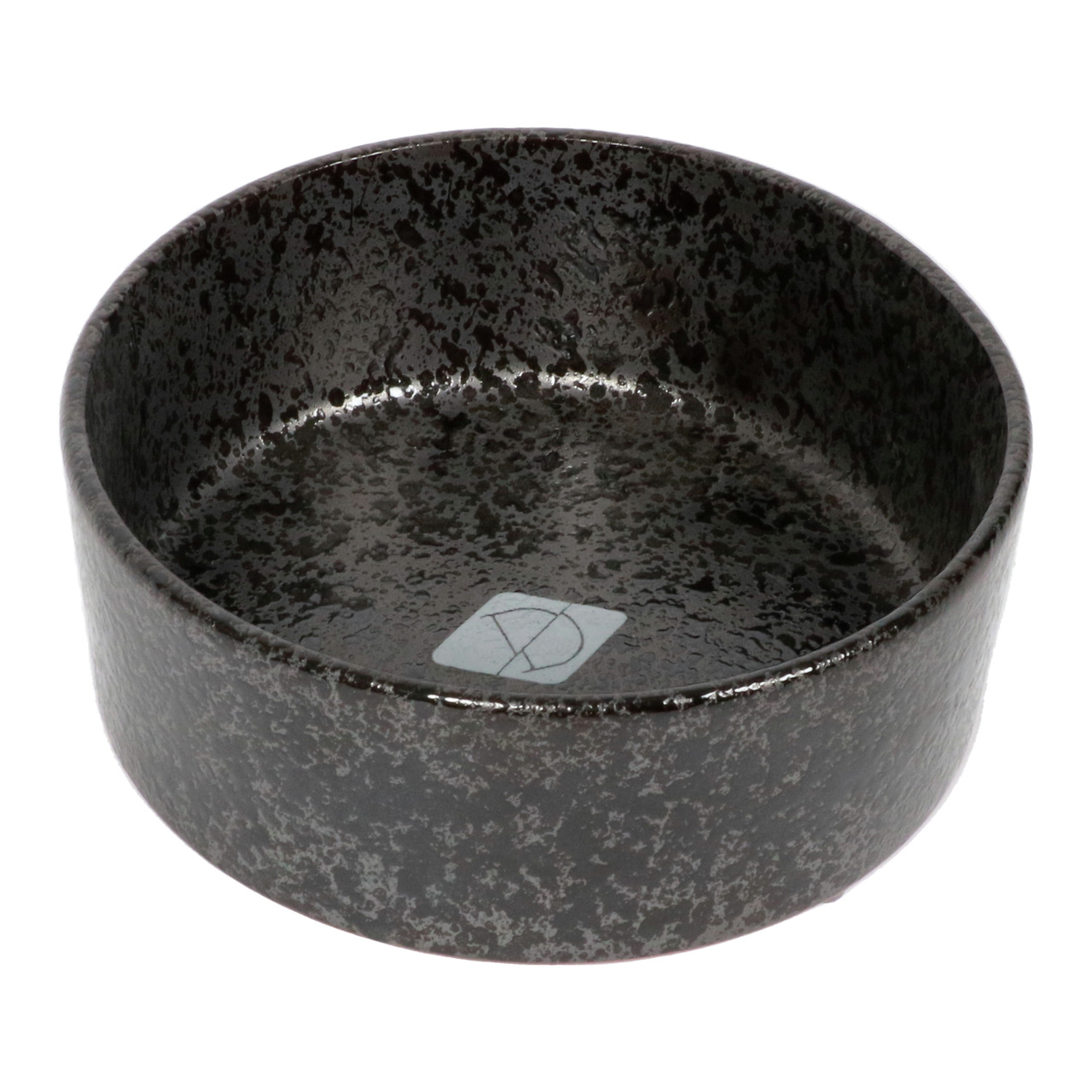 D&D Futternapf, Keramik, glänzend gesprenkelt, für Hunde & Katzen, robust, ideal für Wasser-Futter, dezentes Markenlogo innen.