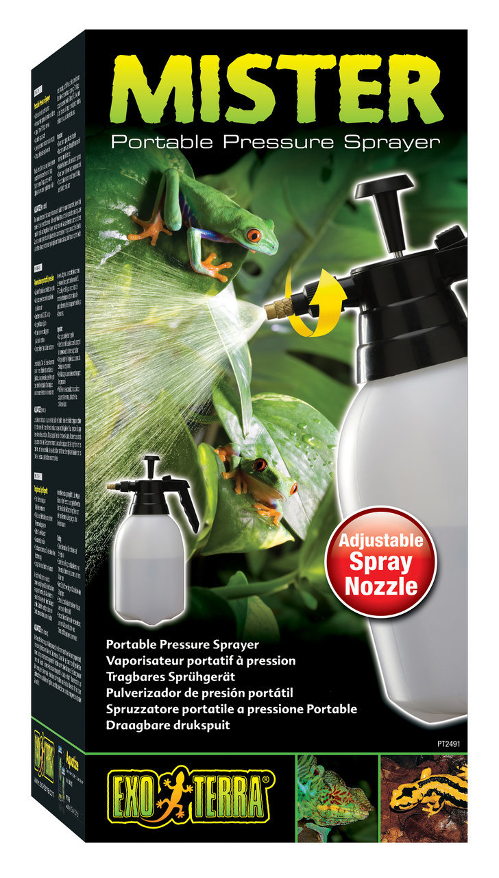Exo Terra Mister Sprayer, tragb. Drucksprühgerät f. Terrarienpflege, Reptilien/Amphibien, ideal f. Pflanzen+Luftfeuchte, verstellb. Düse.