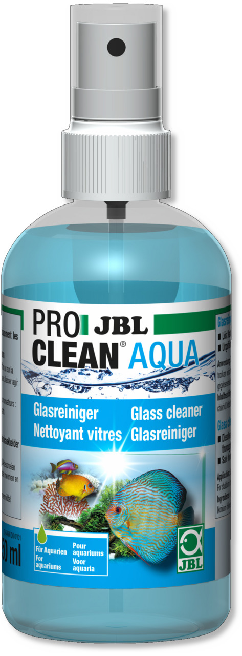 JBL ProClean Aqua Glasreiniger, 250 ml, für Aquarien, sicher für Fische & Korallen, reinigt Aquarienscheiben effektiv.