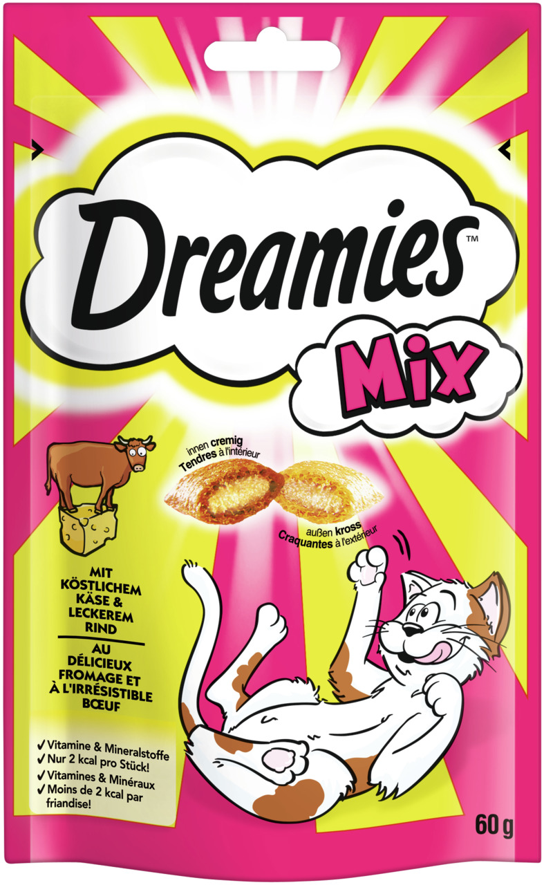 Dreamies Mix Käse & Rind 60g Katzensnack