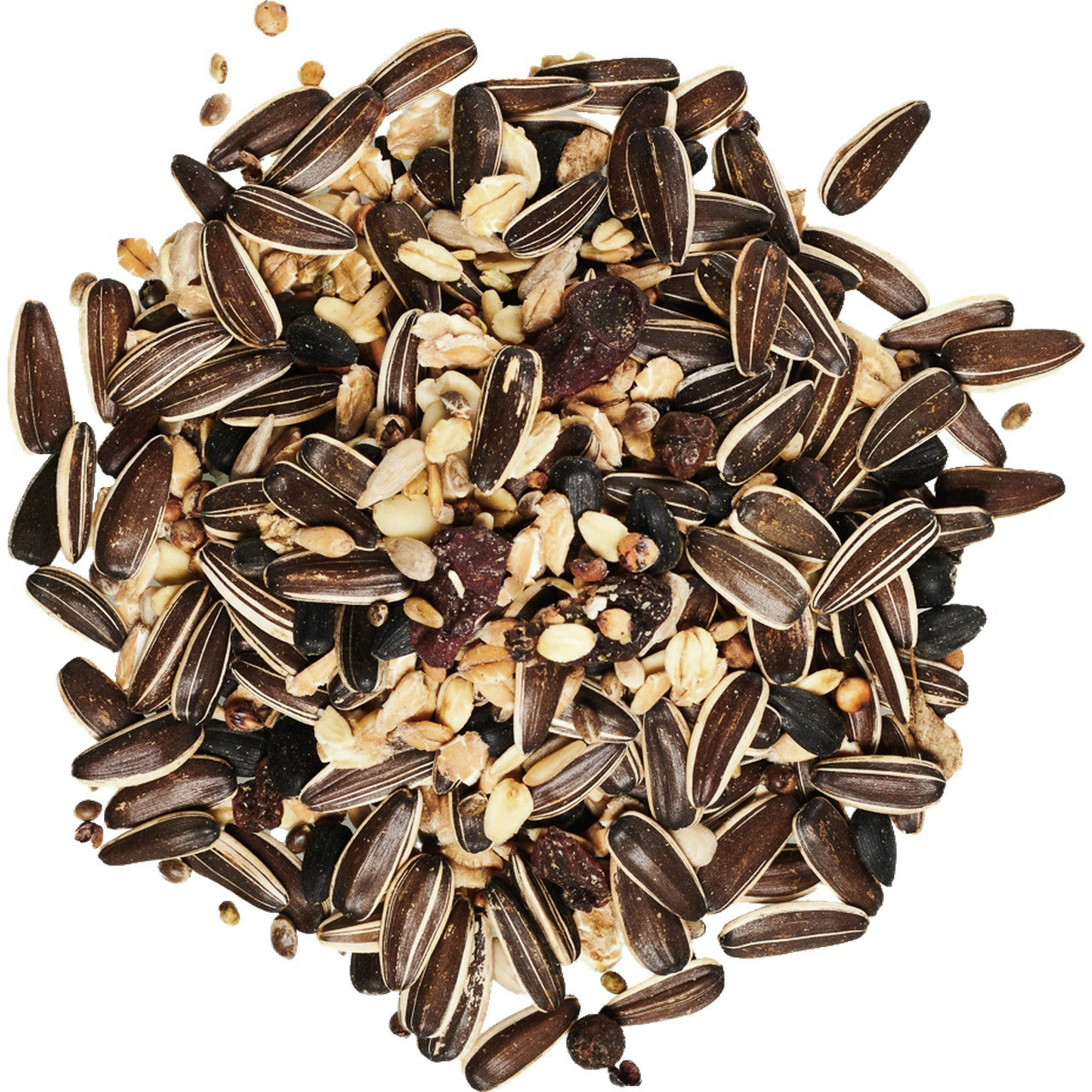 Lottis Piepmätze Vogelfutter für Wildvögel, mit Sonnenblumenkernen, Haferflocken & Beeren, ideal für Ganzjahresfütterung.