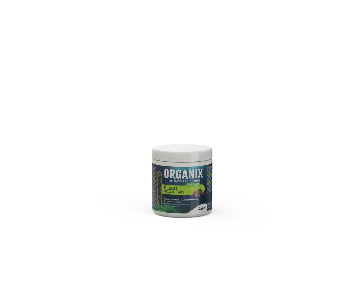 Oase Organix Pleco Veggie Tabs, Fischfutter für Welse, pflanzlich, 250 ml, fördert gesunde Ernährung, ideal für Aquarienbesitzer.