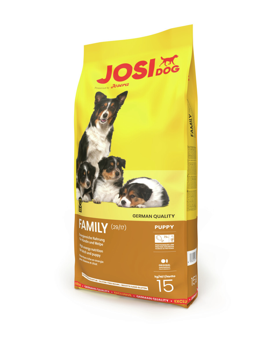 Josera JosiDog Family, Hundefutter für Hündinnen & Welpen, energiereich, 15 kg, „German Quality“, Geschmacksrichtung nicht angegeben.