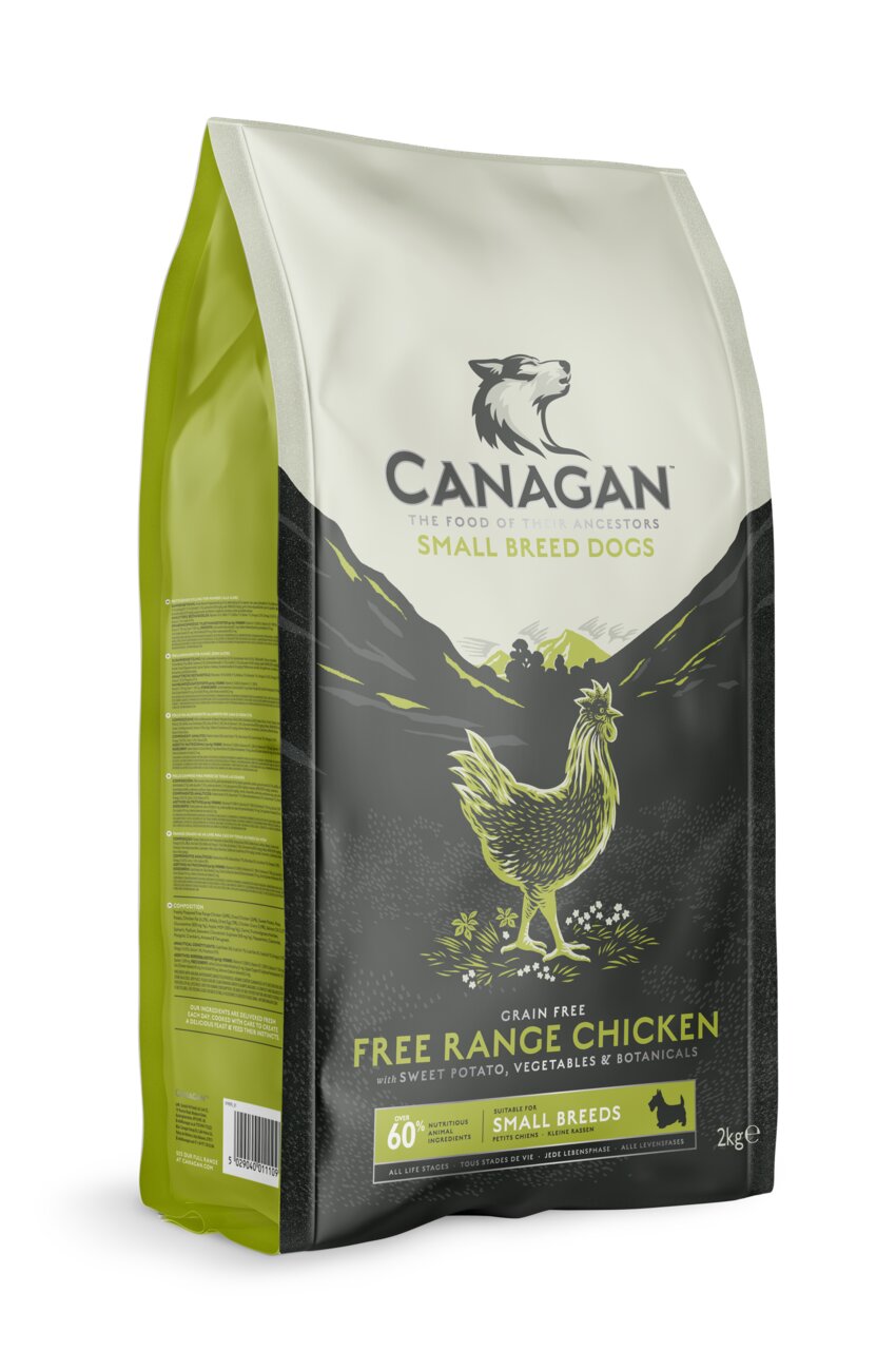 Canagan Small Breed Dogs Free Range Chicken, Trockenfutter für kleine Hunde, Huhn, getreidefrei, 2 kg.