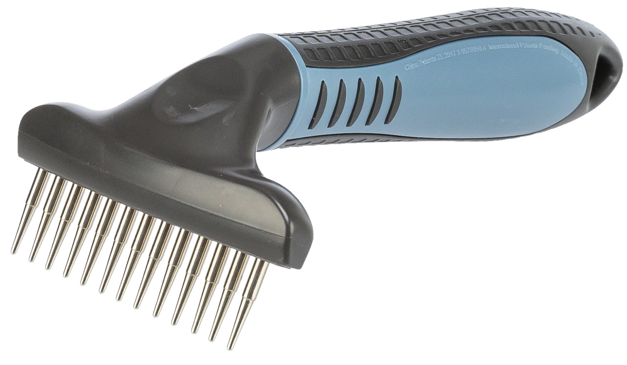 TRIXIE Unterwollkamm, Pflegewerkzeug für Hunde/Katzen, ergonom. Griff, Metallzinken, entfernt Unterwolle/Haare, für mittlere/große Tiere.