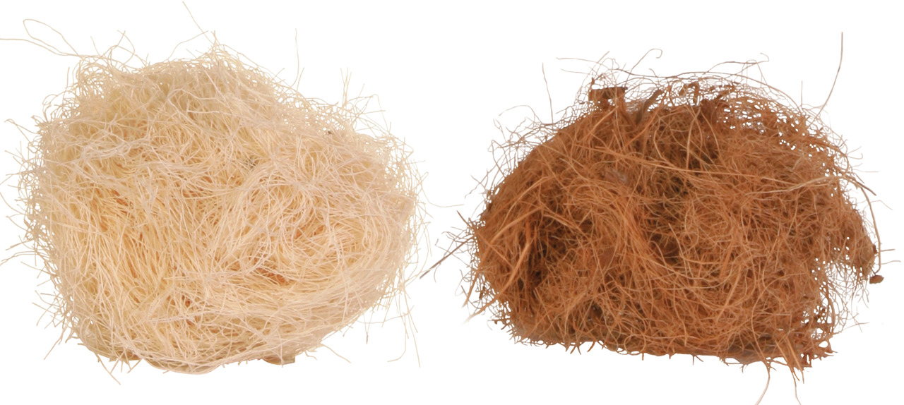 TRIXIE Nistmaterial, für Kleintiere (Hamster/Vögel), hell & dunkel, natürliches Polstermaterial, ideal für artgerechte Haltung.