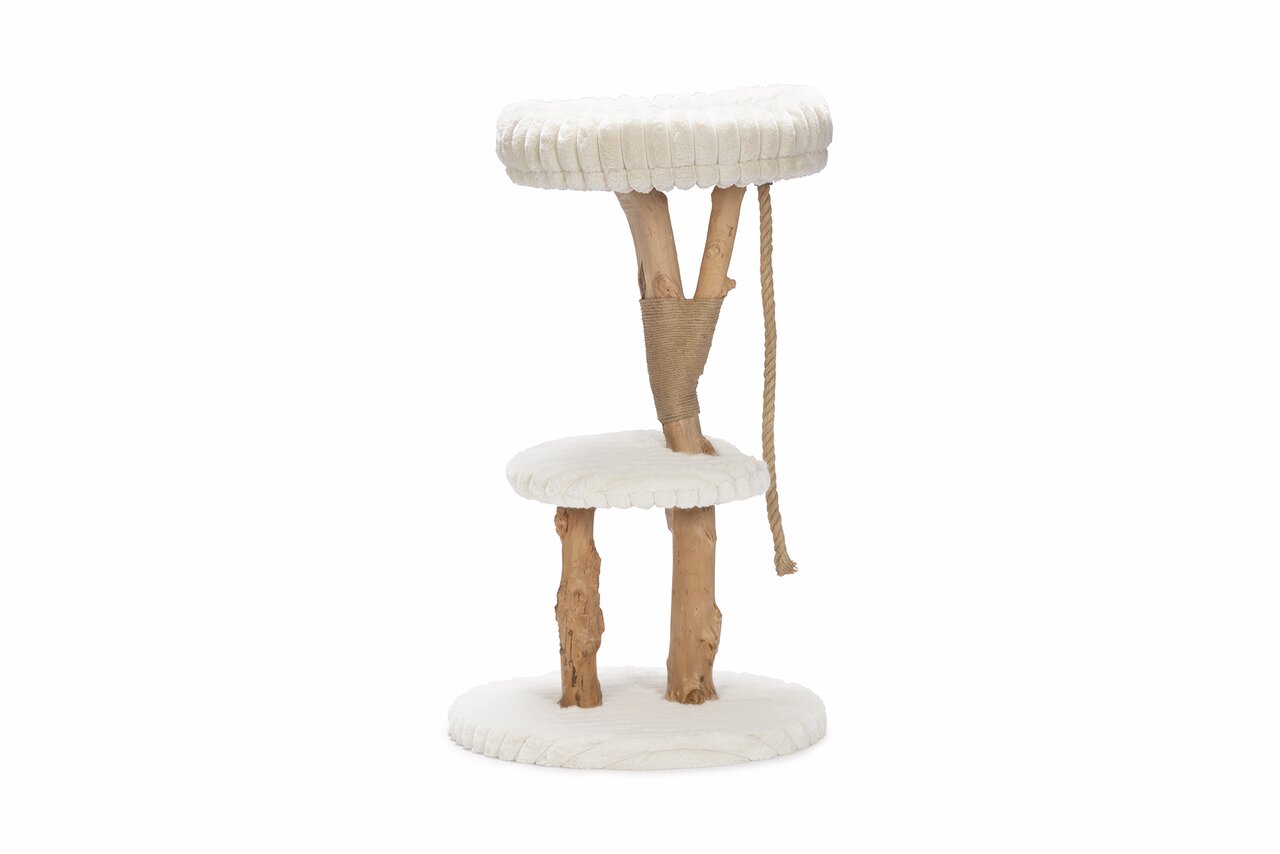 Designed by Lotte Katzengeschirr aus Kunstleder, für Katzen, Farbe Beige, Größe verstellbar, mit stilvollem Design.