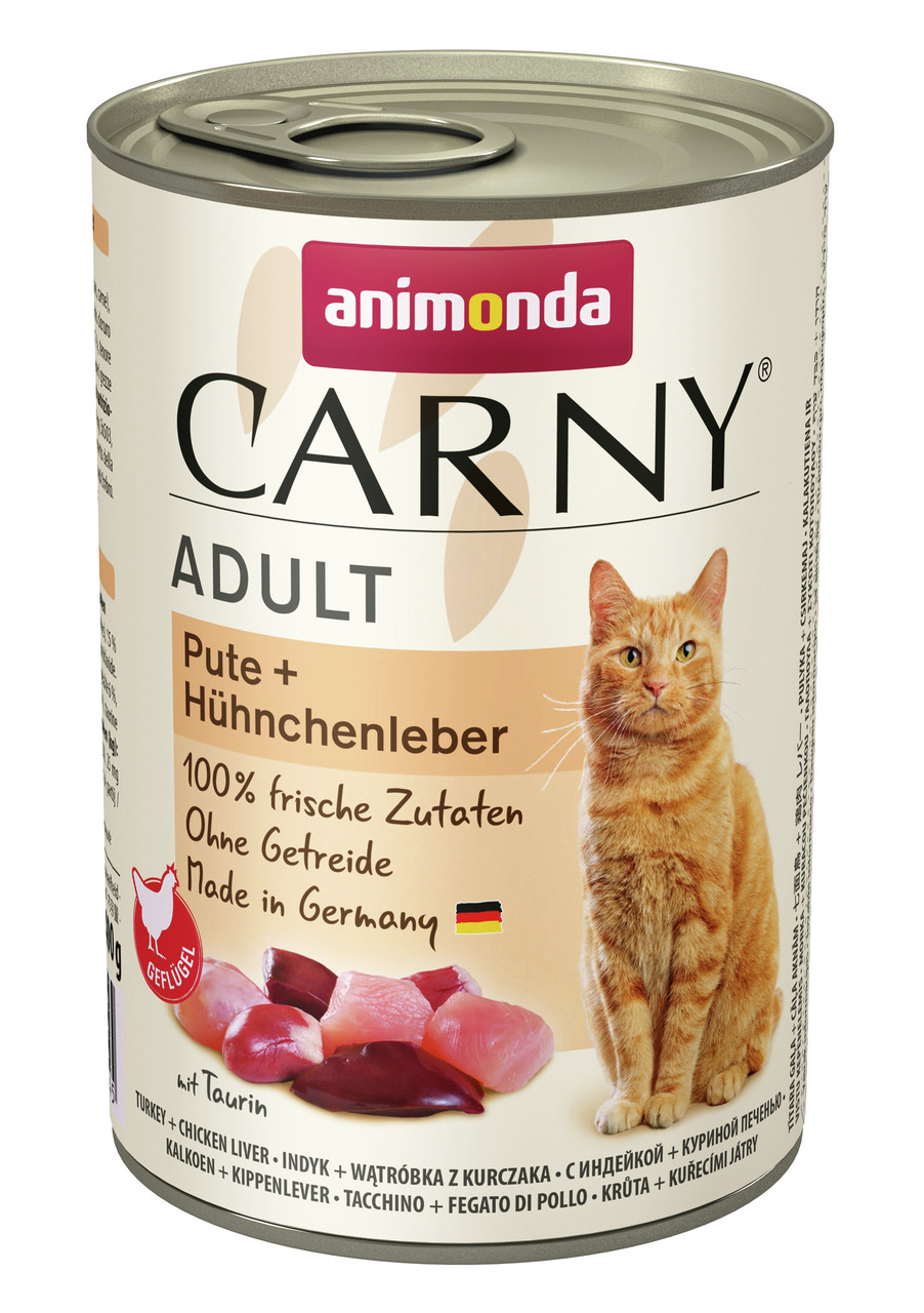 Animonda Carny Adult Pute + Hühnchenleber Katzen Nassfutter 400 g