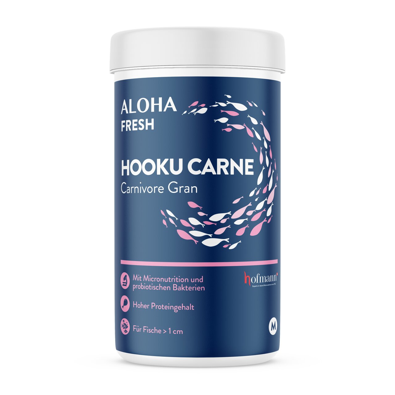 Tierfutter ALOHA Hooku Carne Carnivore Gran für Fische >1 cm, hoher Proteingehalt, mit Mikronährstoffen, 250 g.