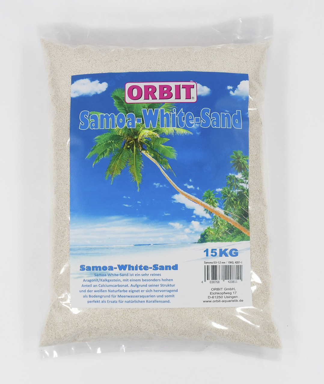 Orbit Samoa White Sand Aquarium Bodengrund 0,5 - 1,2 mm 15 kg