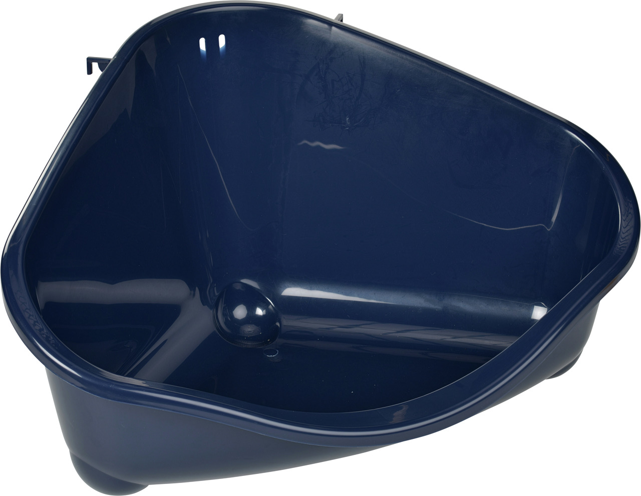Katzentoilette AniOne, dunkelblau, für Katzen aller Größen, platzsparend, leicht zu reinigen, robuste Kunststoffschale.