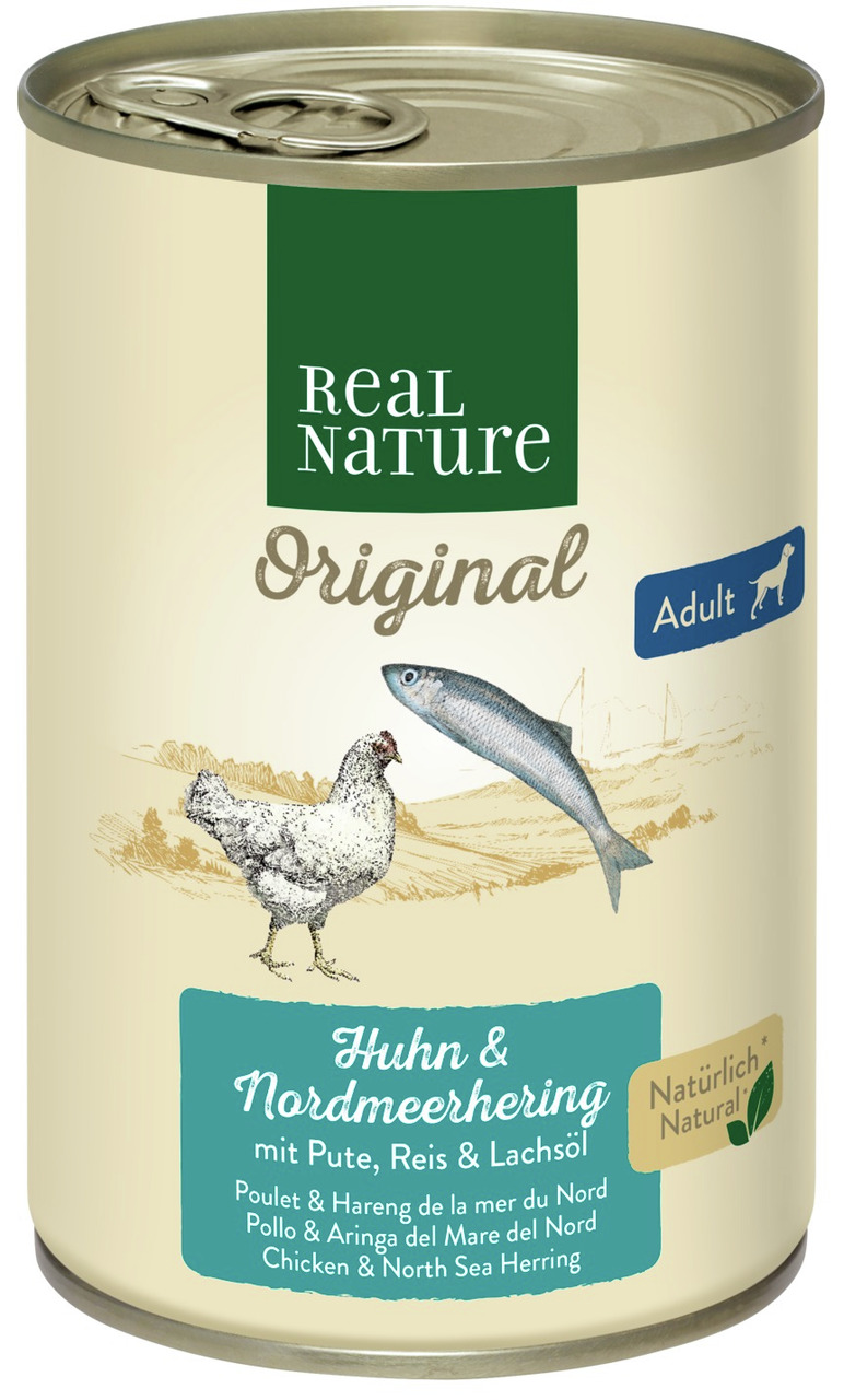 REAL NATURE Adult Huhn und Nordmeerhering 400 g
