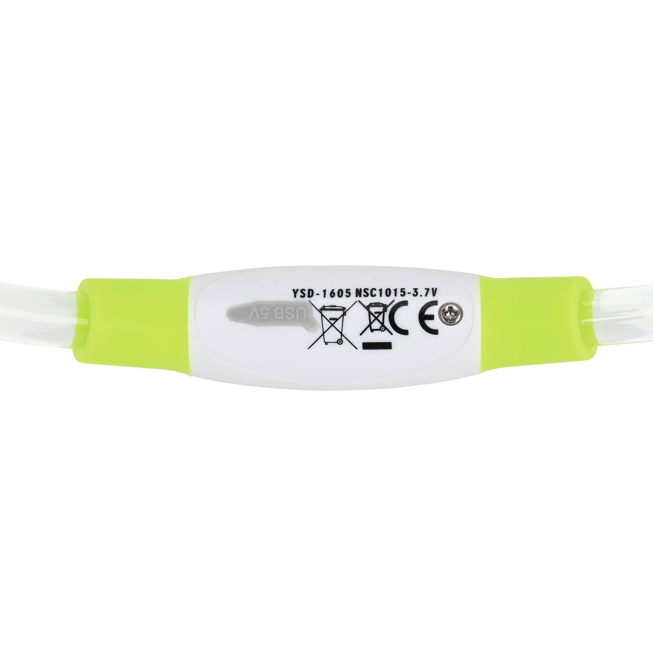 AniOne LED-Leuchthalsband für Hunde, Sicherheit bei Dunkelheit, USB-ladbar, leuchtende Farbe, CE-Kennz., EAN 4047777232551.