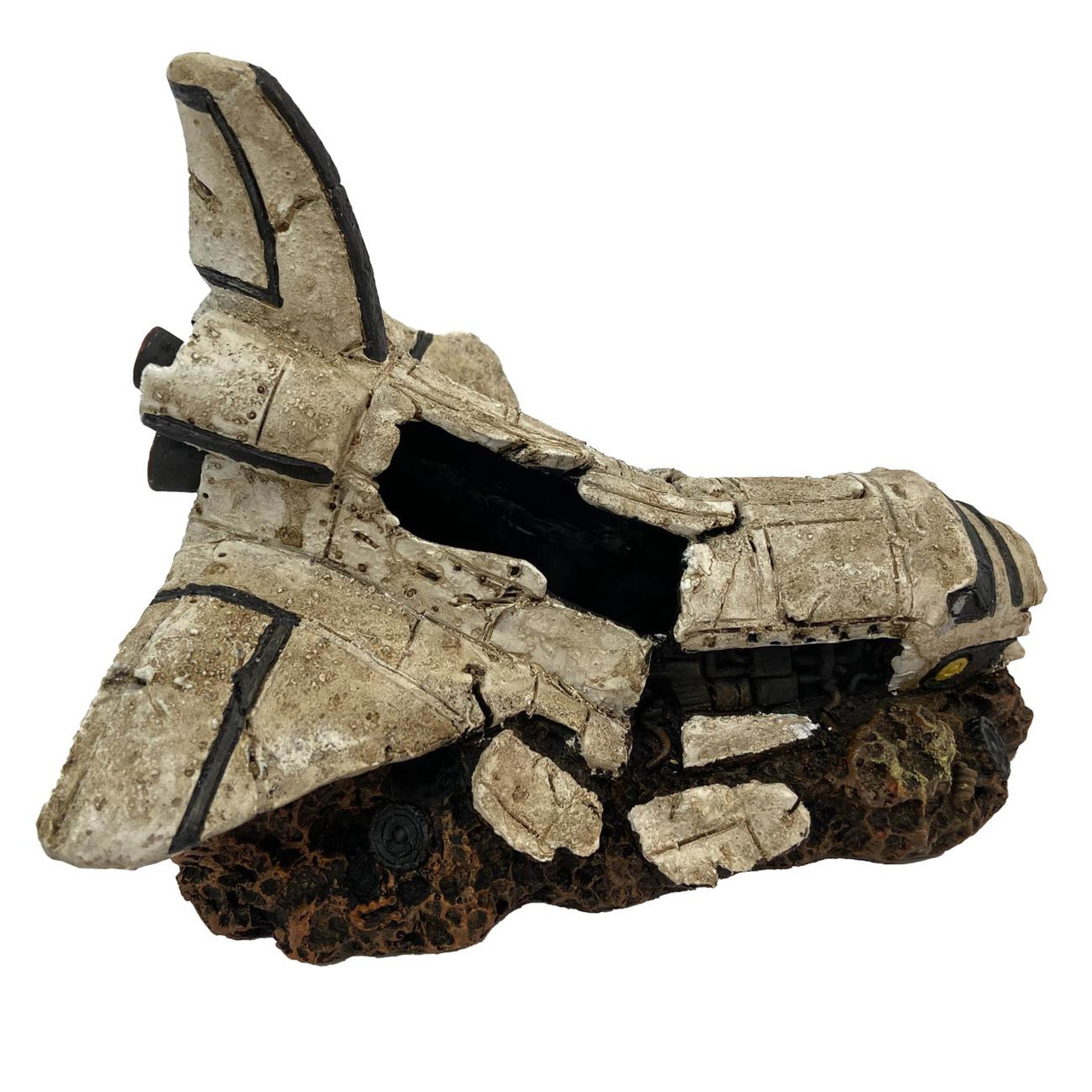 AQUA DELLA Space Shuttle-Dekoobjekt für Aquarien, ideal für Aquarienliebhaber, detailreich gestaltet, natürliche Farbgebung.