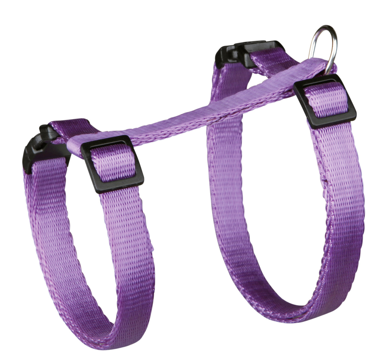TRIXIE Katzen-Geschirr, lila, Nylon, verstellbar, mit Metallring f. Leine, hoher Tragekomfort, ideal f. Spaziergänge/Ausflüge.