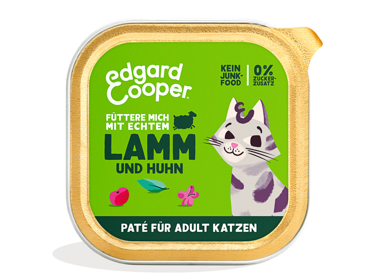 Edgard & Cooper Adult Paté Lamm & Huhn Katzen Nassfutter 85 g