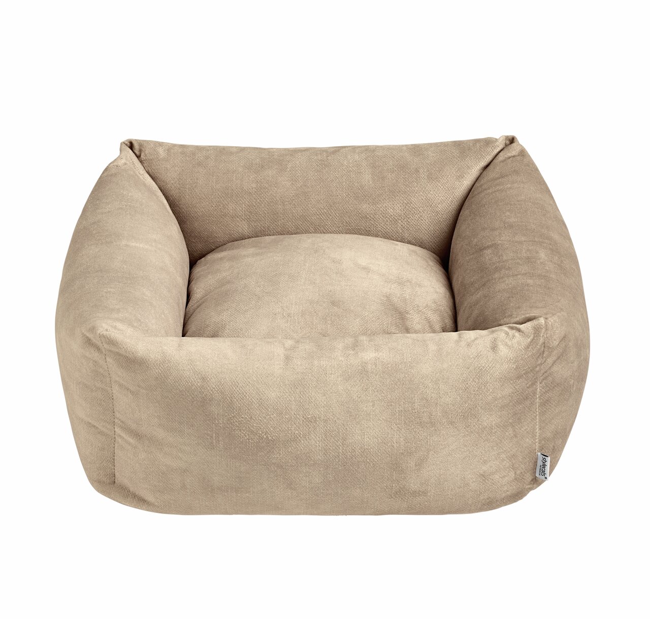 Stylecats Katzenbett, beige, für Katzen aller Größen, weiche Liegefläche, erhöhte Seitenwände, Komfort & Geborgenheit, modernes Design.