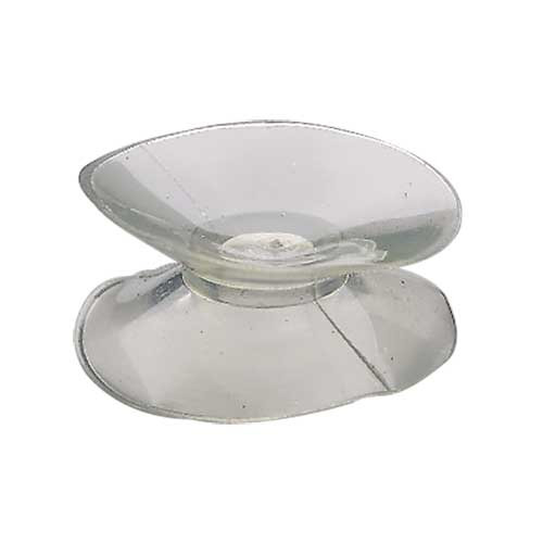 HOBBY Saugnapf, klarer Kunststoff, doppelte Struktur, für Aquarien-Zubehör, ideal f. Schläuche/Deko, 2 Stk., f. Aquaristik-Fans.