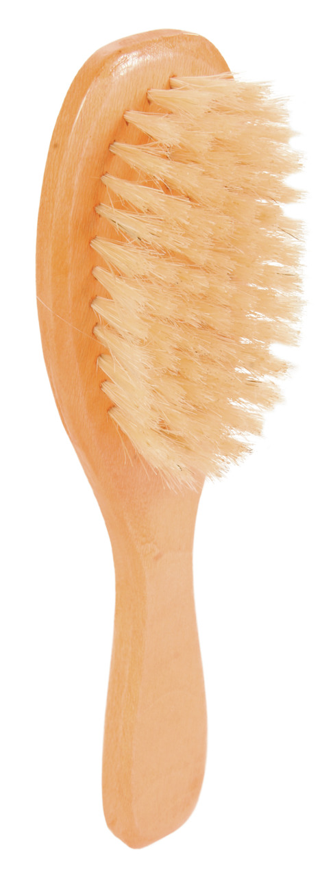 TRIXIE Holzbürste f. Hunde-Katzen, ergonom. Holzgriff, weiche Naturborsten, sanft z. Haut, entfernt loses Fell, glänzendes Fell.