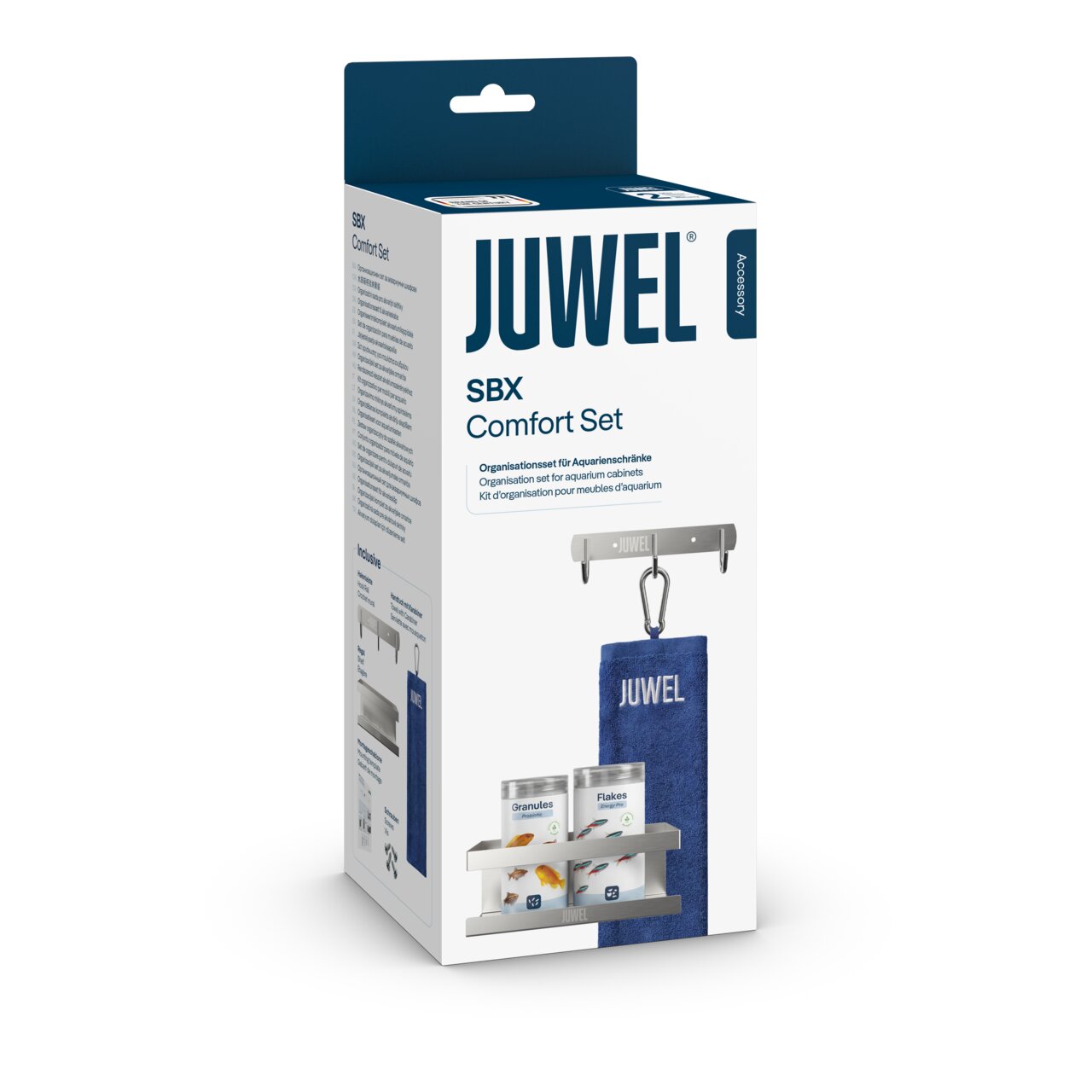 JUWEL SBX Comfort Set Organisationsset für Aquarienschränke, Zubehör für Aquaristik, mit Halterung und Tasche.