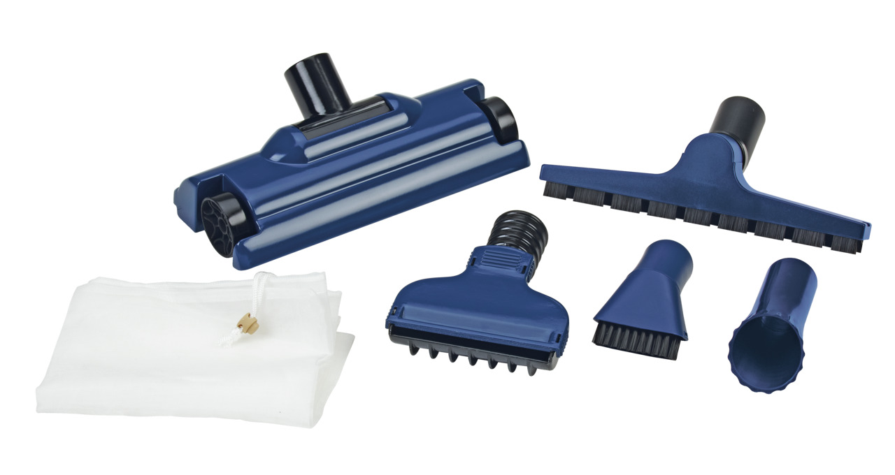 Oase Zubehör-Set f. Aquarienpflege, blaue Reinigungsaufsätze, Bürsten, Schlauchadapter, Schmutzbeutel, ideal f. Aquarienbesitzer.