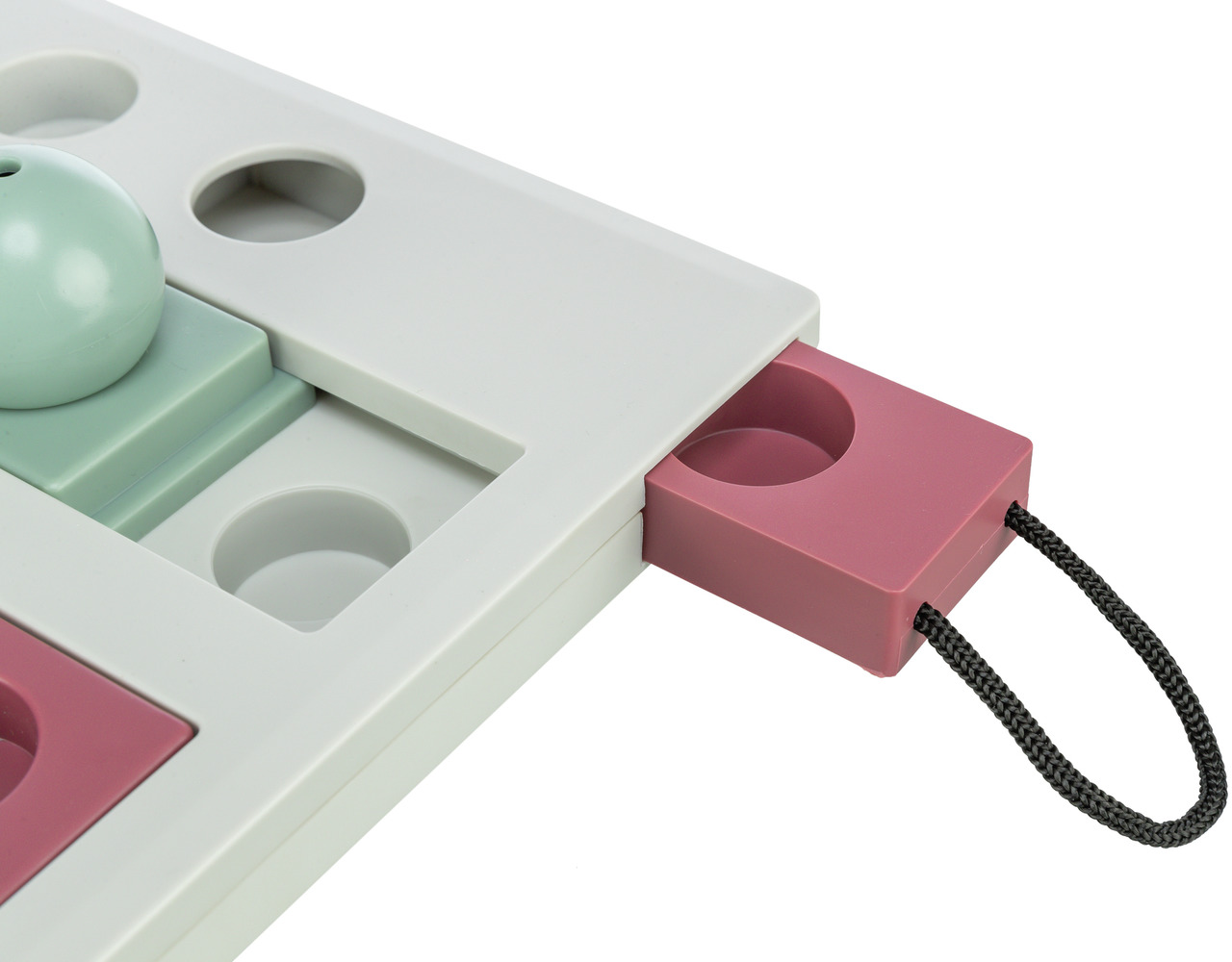 TRIXIE Dog Activity Flip Board, Intelligenzspielzeug für Hunde, alle Größen/Rassen, robust, Weiß/Grün/Rosa, 1 Spielbrett.