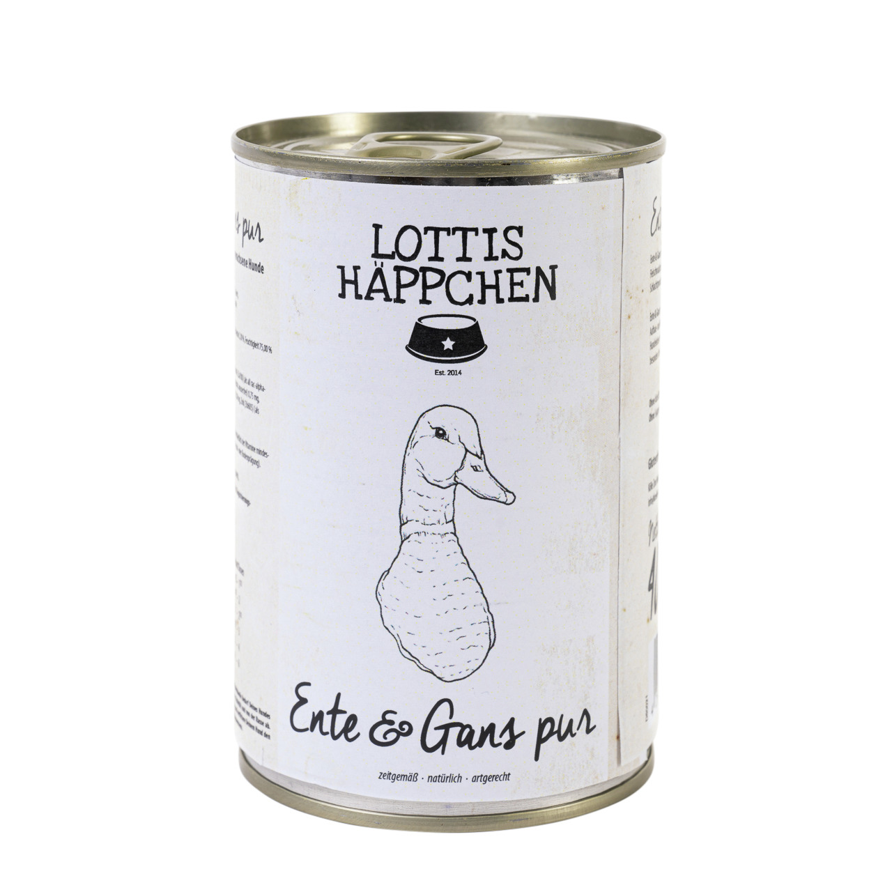 Lottis Häppchen – Ente & Gans pur, für Hunde, 400 g, enthält nur Ente & Gans.