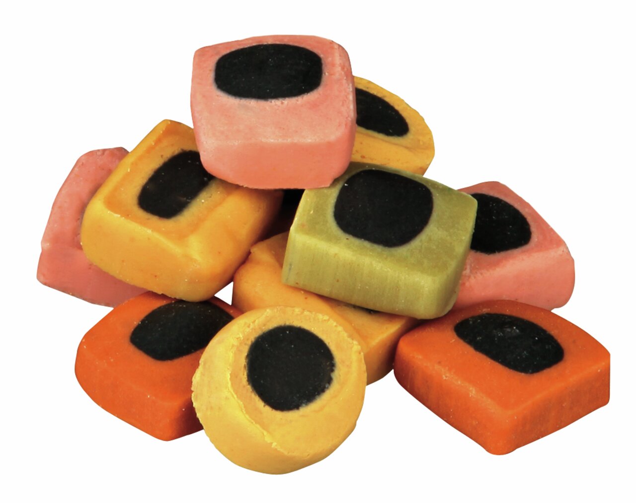 TRIXIE Premio Sushi Bites, für Hunde, Geschmacksrichtung Huhn & Fisch, bunte Snacks mit schwarzem Kern, Menge: ca. 100 g.
