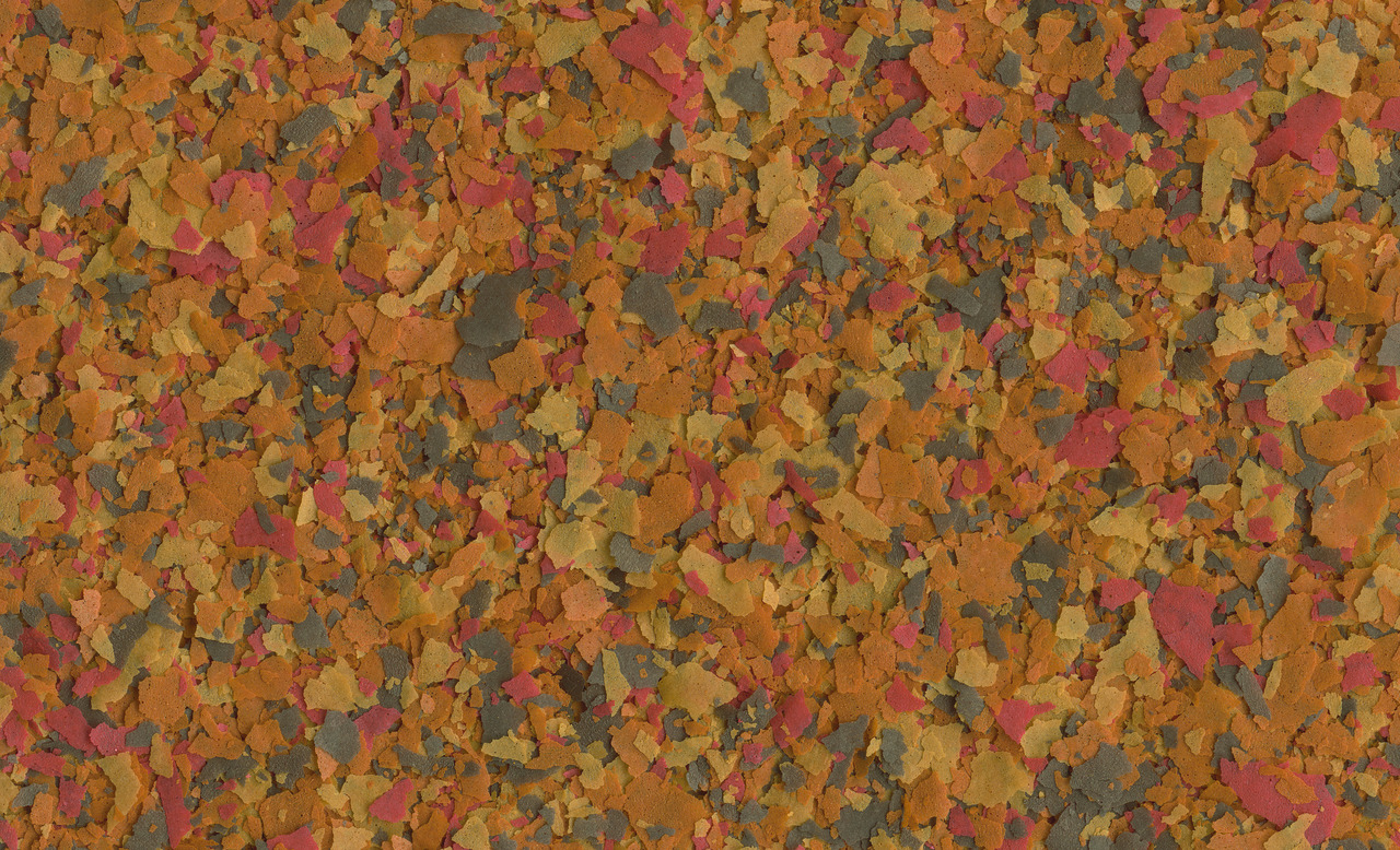 Tetra „TetraMin Flockenfutter“ für Zierfische, ausgewogene Ernährung, bunte Flocken (Orange, Rot, Gelb, Grün), Menge nicht sichtbar.