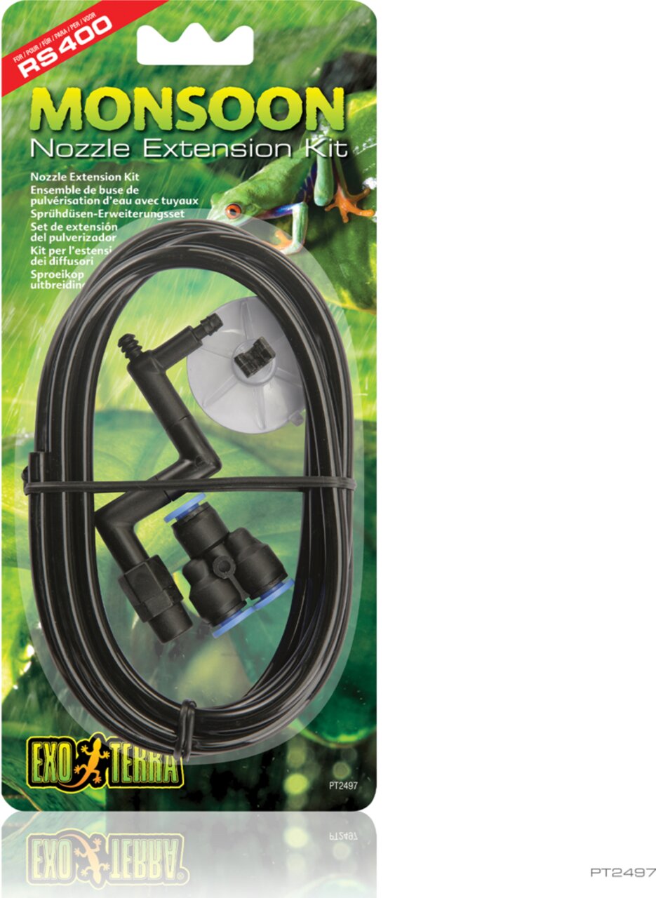 Exo Terra Monsoon Nozzle Extension Kit, Zubehör f. Reptilien-/Amphibienhalter, Sprühdüse+Schlauch, Erweiterung f. Monsoon-System.