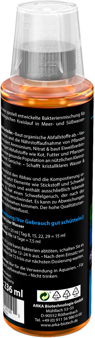 ARKA Bacto Reef Balls Bakterienlösung für Meer- und Süßwasseraquarien, für Aquarienfische, 236 ml, Wasserpflege