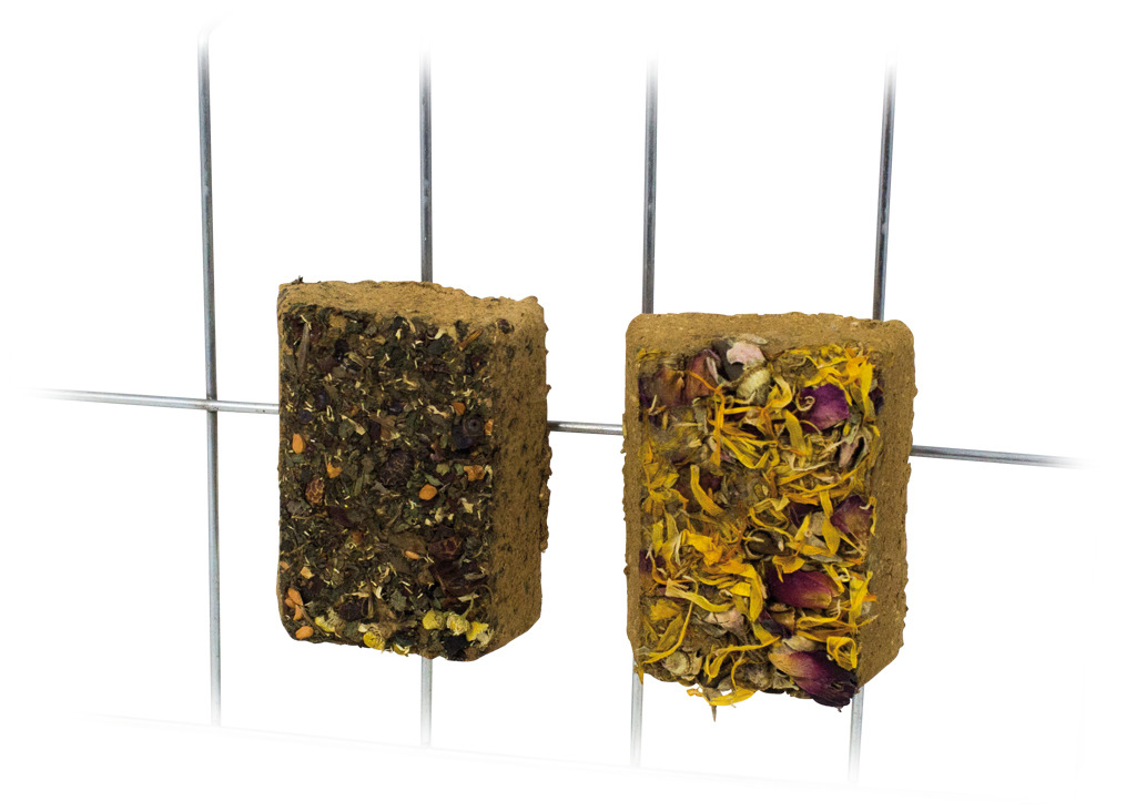 JR FARM Nager Natur-Minerallehmstein Kräuter 100g Nahrungsergänzung für Kleintiere