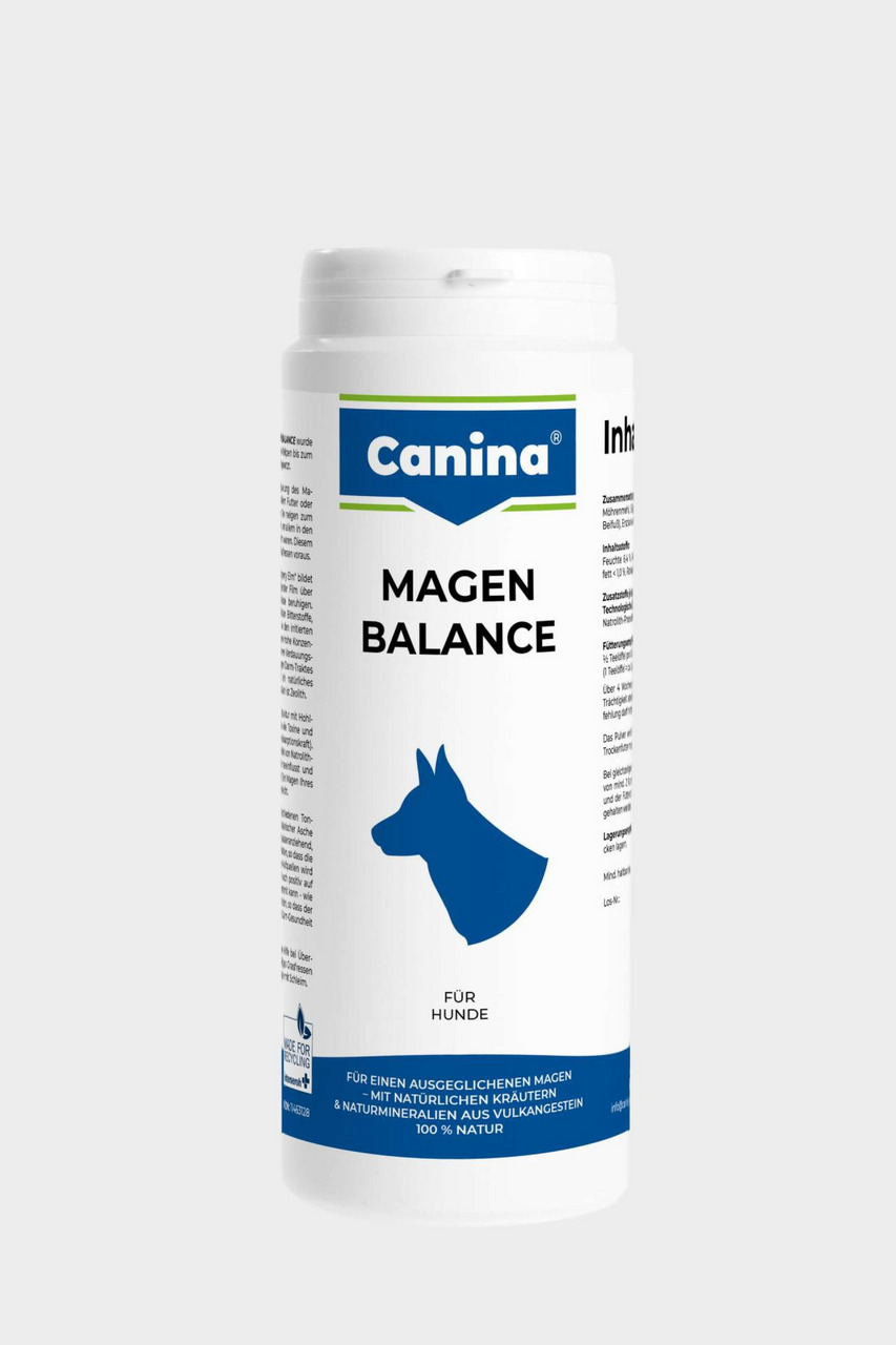 Canina Magen Balance für Hunde, Ergänzungsfuttermittel mit Kräutern & Mineralien aus Vulkangestein, 100 g.