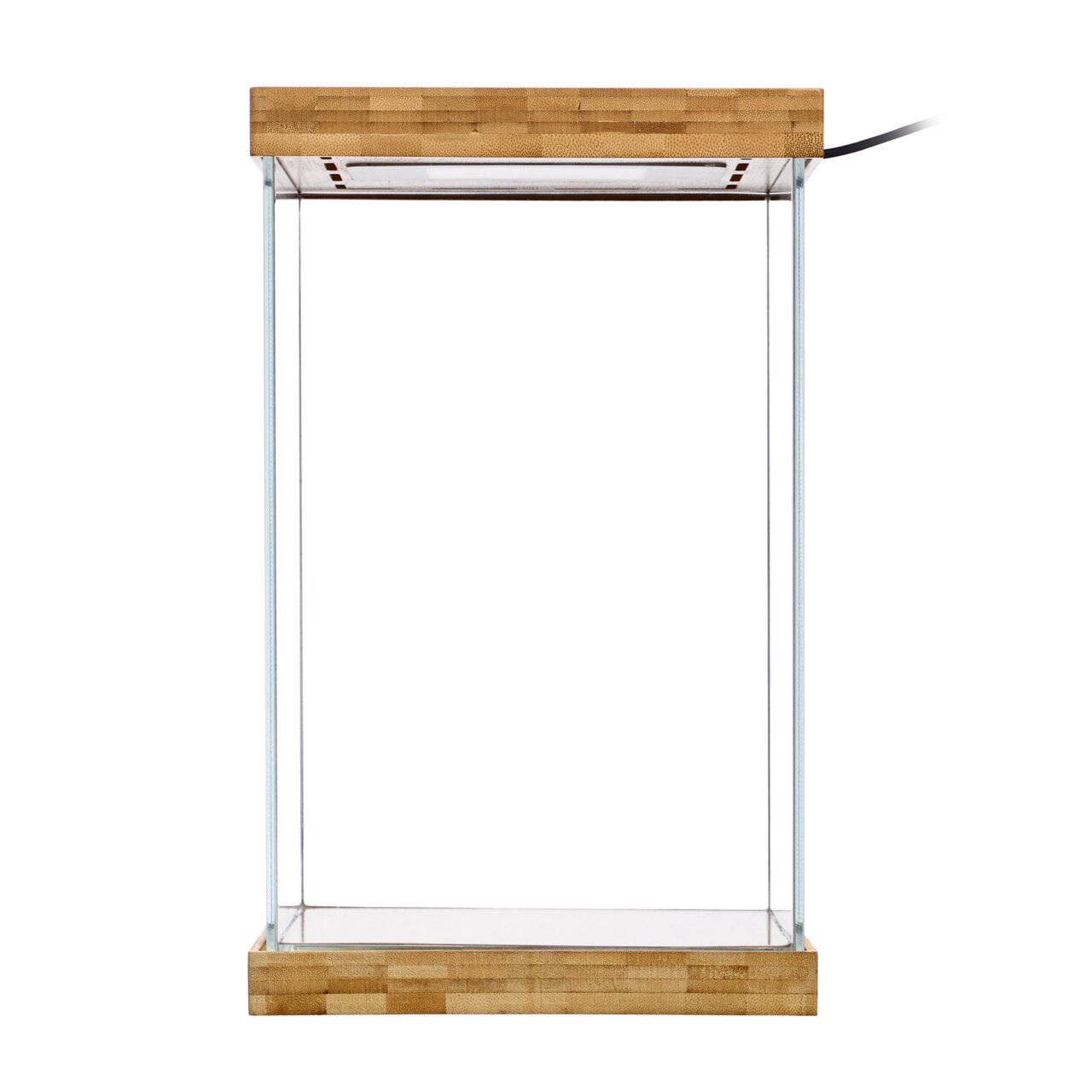 AQUAEL Shrimp Set Smart Day & Night 30 natur, Nano-Aquarium für Garnelen, mit LED-Beleuchtung im Holzdekor.