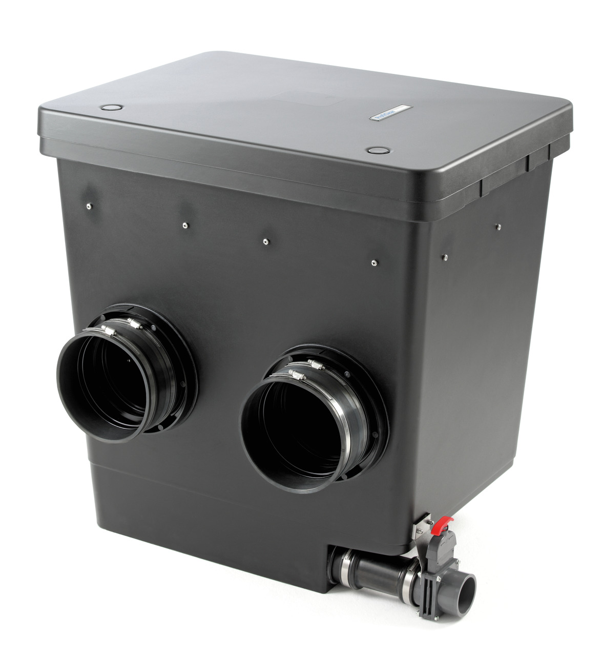 Oase ProfiClear Premium Compact-M Trommelfilter, für Teichbesitzer, mech.-bio. Reinigung, klares Wasser, schwarz, 2 Einlässe, 1 Auslass.