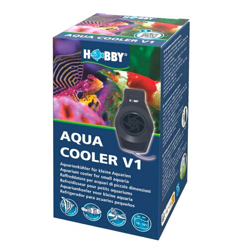 HOBBY Aqua Cooler V1 Aquarienkühler für kleine Aquarien, kompakter Kühlventilator für Becken von 10 bis 50 l.