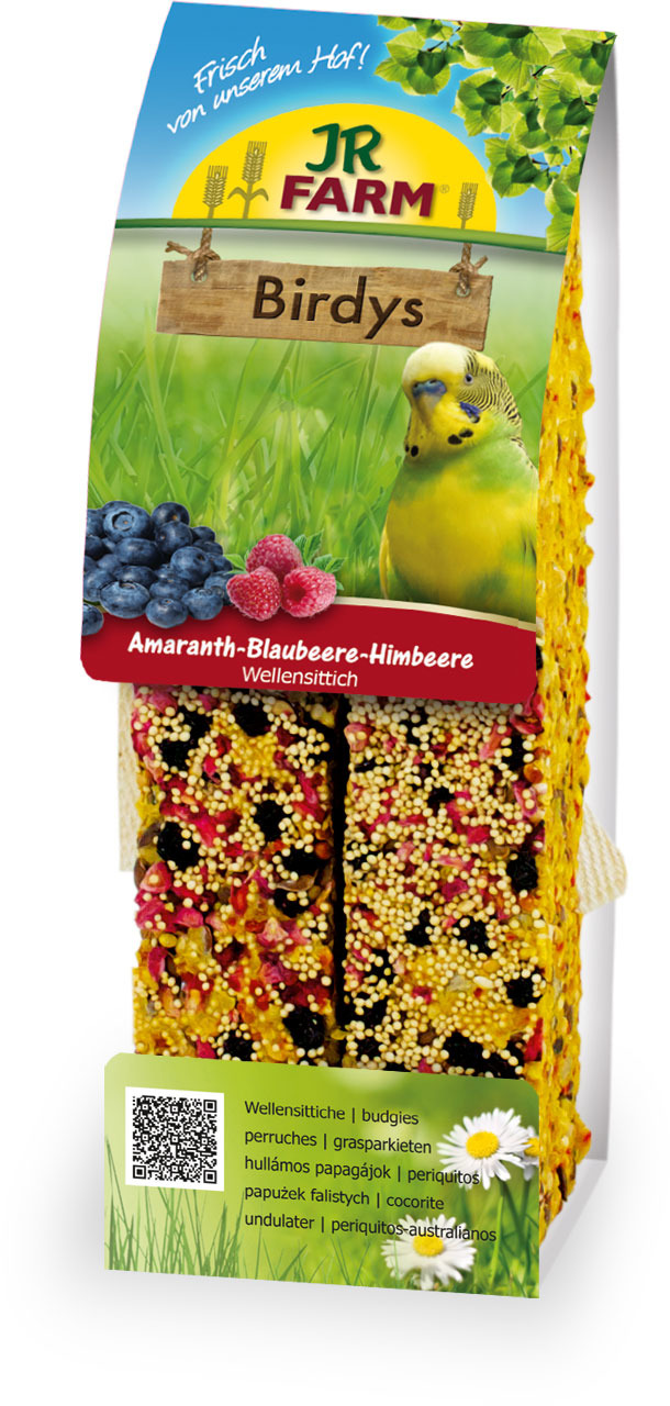 JR Farm Birdys Amaranth-Blaubeere-Himbeere Wellensittich Vogel Snack 130 g