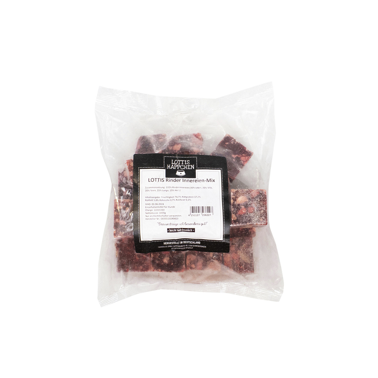 LOTTIS HÄPPCHEN Rinder Innereien Mix Würfel 1 kg