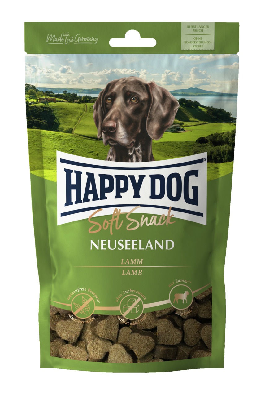 Sparpaket 2 x 100 g Happy Dog Soft Snack Neuseeland Lamm Hunde Snack