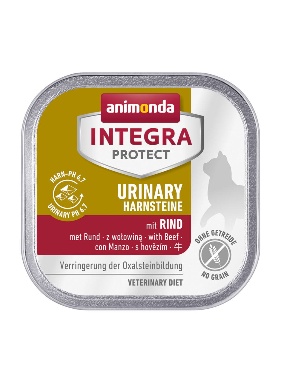 Sparpaket 16 x 100 g Animonda Integra Protect Urinary/Harnsteine mit Rind Katzen Nassfutter