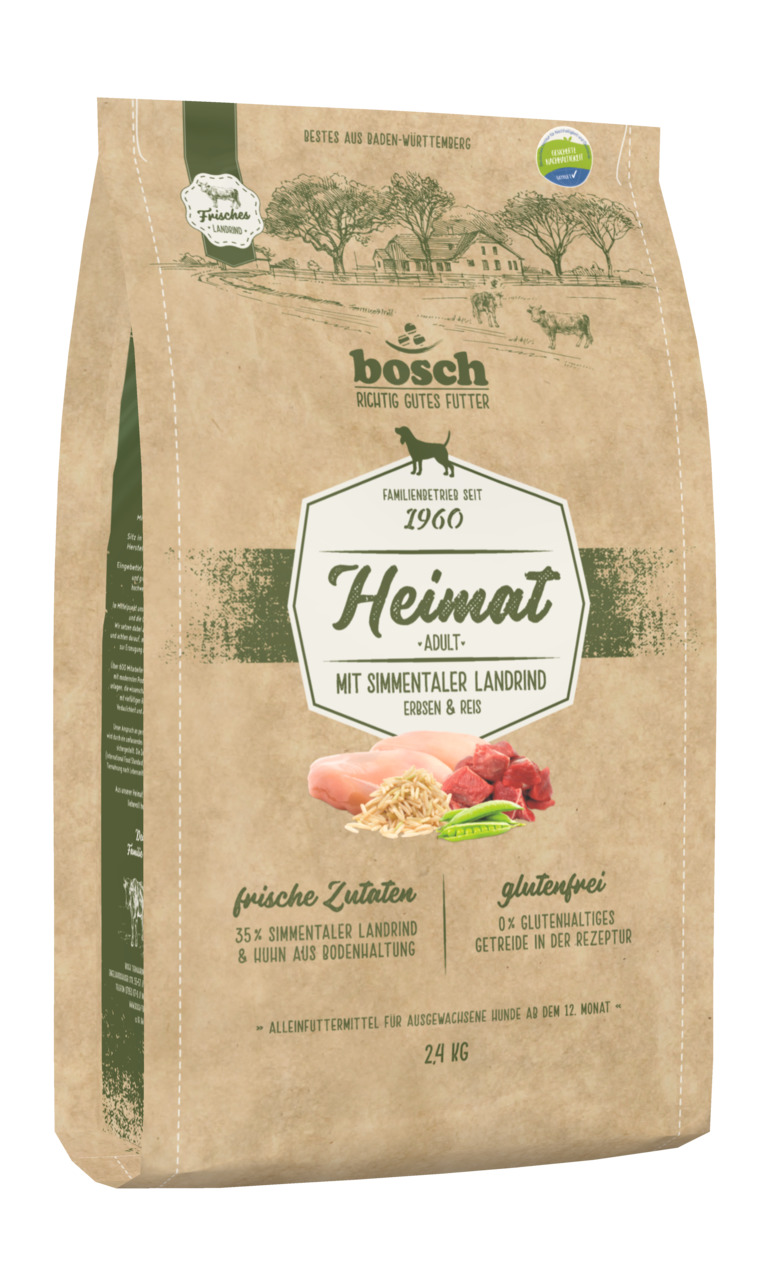 bosch Heimat Adult Simmentaler Landrind 2,4 Kilogramm Hundetrockenfutter