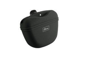 HUNTER Gürteltasche "Hilo" für Hundebesitzer, graues Silikon, Clip-Befestigung, flexibles Öffnungssystem, ideal für Leckerlis.