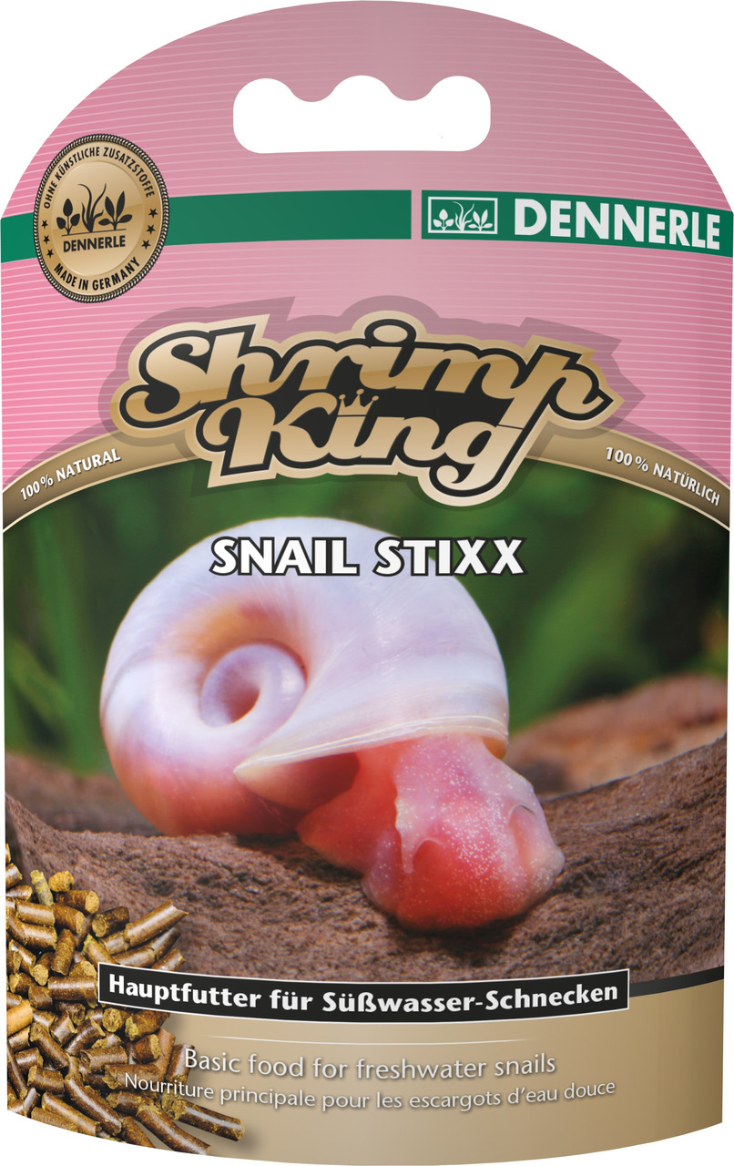 Sparpaket 2 x 45 g Dennerle Shrimp King Snail Stixx Aquarium Schnecken Futtersticks