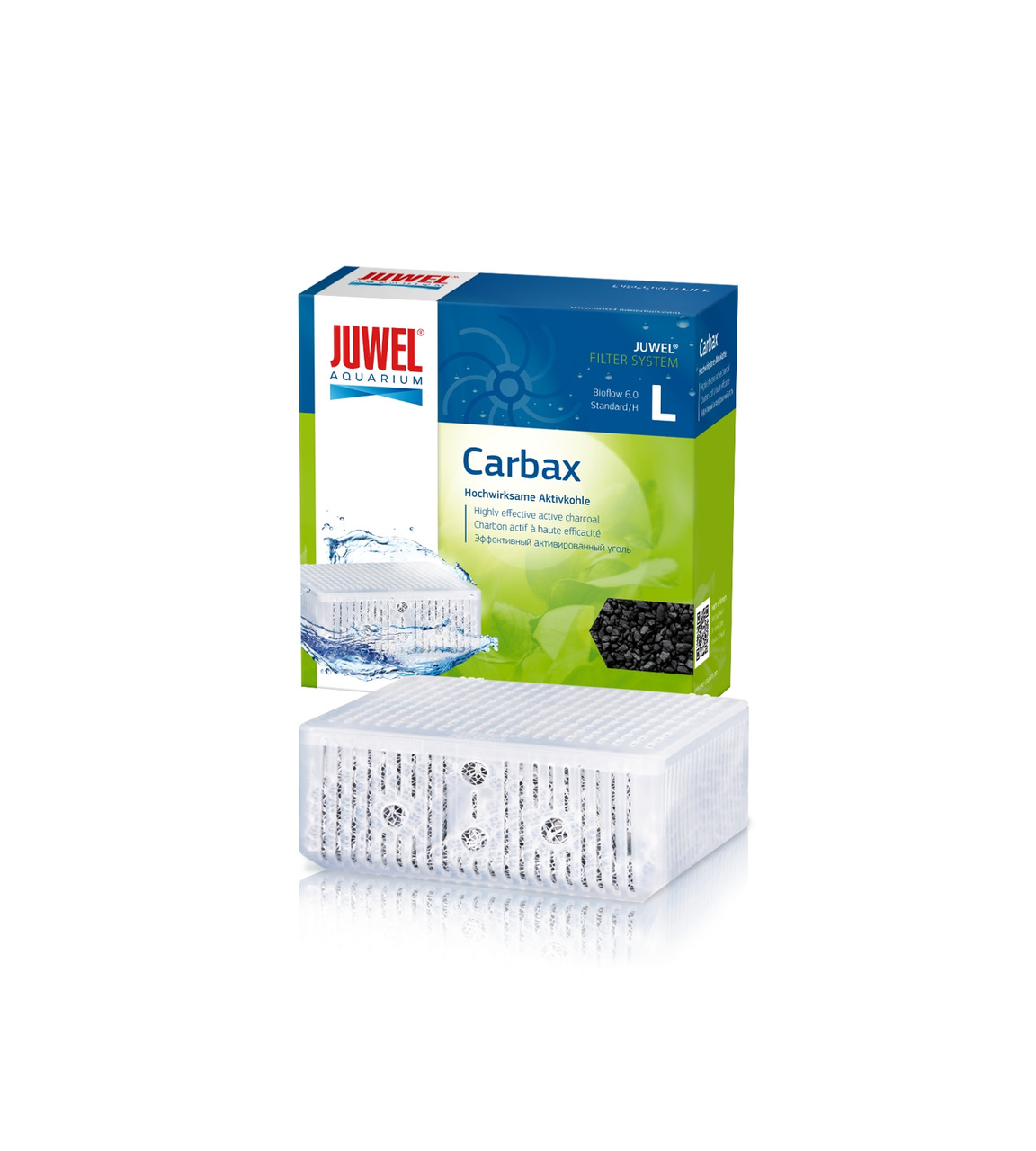 JUWEL Carbax Aktivkohle, Filterkartusche Gr. L, für Bioflow 6.0, Aquarienbesitzer, effektive Wasserreinigung, 1 Kartusche.