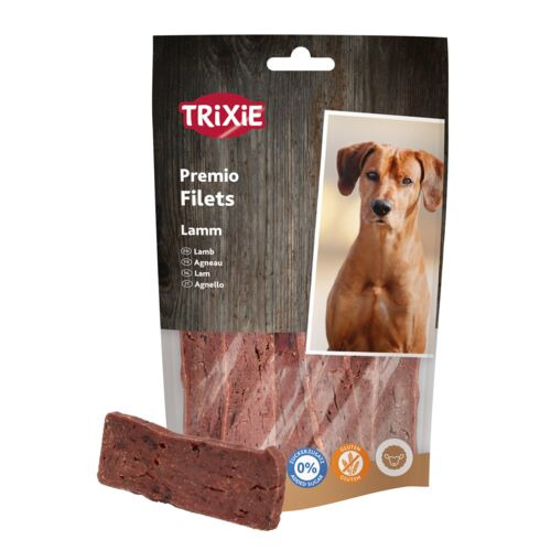 TRIXIE Premio Filets Lamm, Hundesnack f. erwachsene Hunde, Lammgeschmack, 100 g, ohne Zuckerzusatz, Qualität & Nachhaltigkeit.