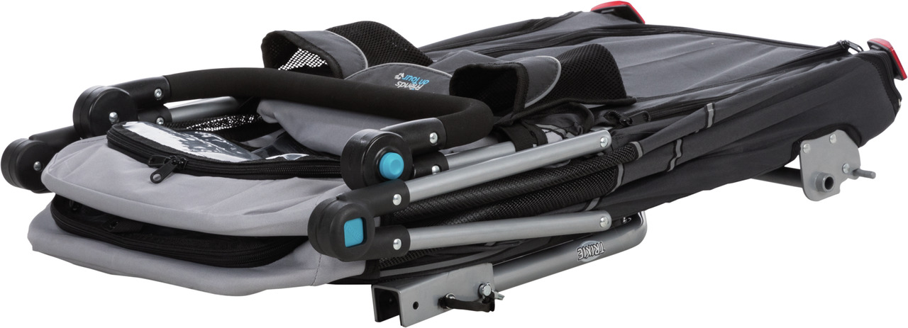 TRIXIE Hundebuggy, Schwarz/Grau, für kl./mittelgr. Hunde, Komfort+Sicherheit, ältere/kranke/ängstl. Tiere, Alurahmen, Netzfenster.