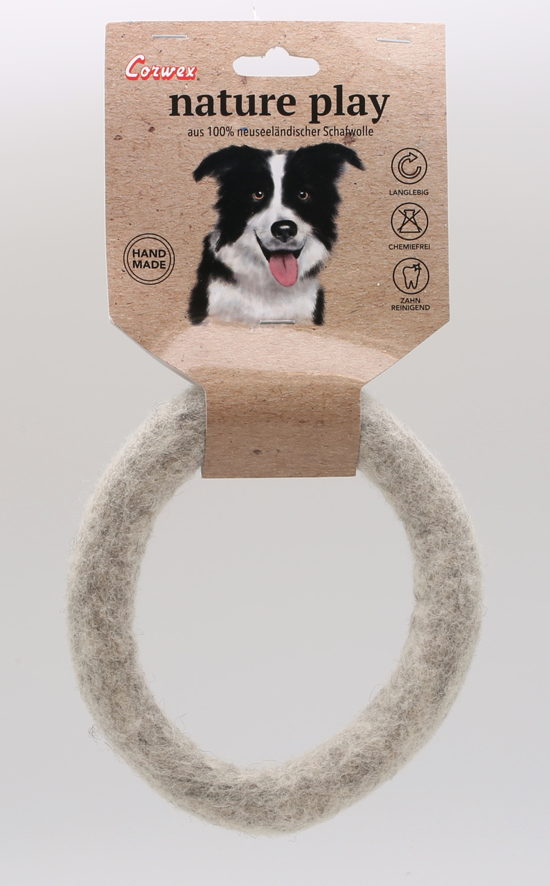 Corwex Nature Play Hundespielzeug, 100 % neuseeländ. Schafwolle, langlebig, chemiefrei, zahnreinigend, nachhaltig, für Hunde.