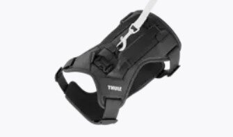 Thule Hundegeschirr, schwarz, für aktive mittelgroße/große Hunde, sicher, bequem, verstellbar, robust, ideal für Wandern/Laufen.