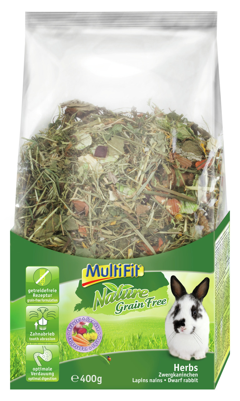 MultiFit Zwergkaninchen Grainfree Herbs 400 g